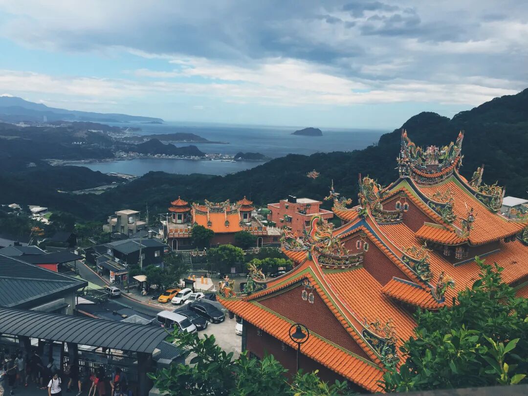 Magical Jiufen at night. Jiufen's iconic street at dusk, illuminated by lanterns.