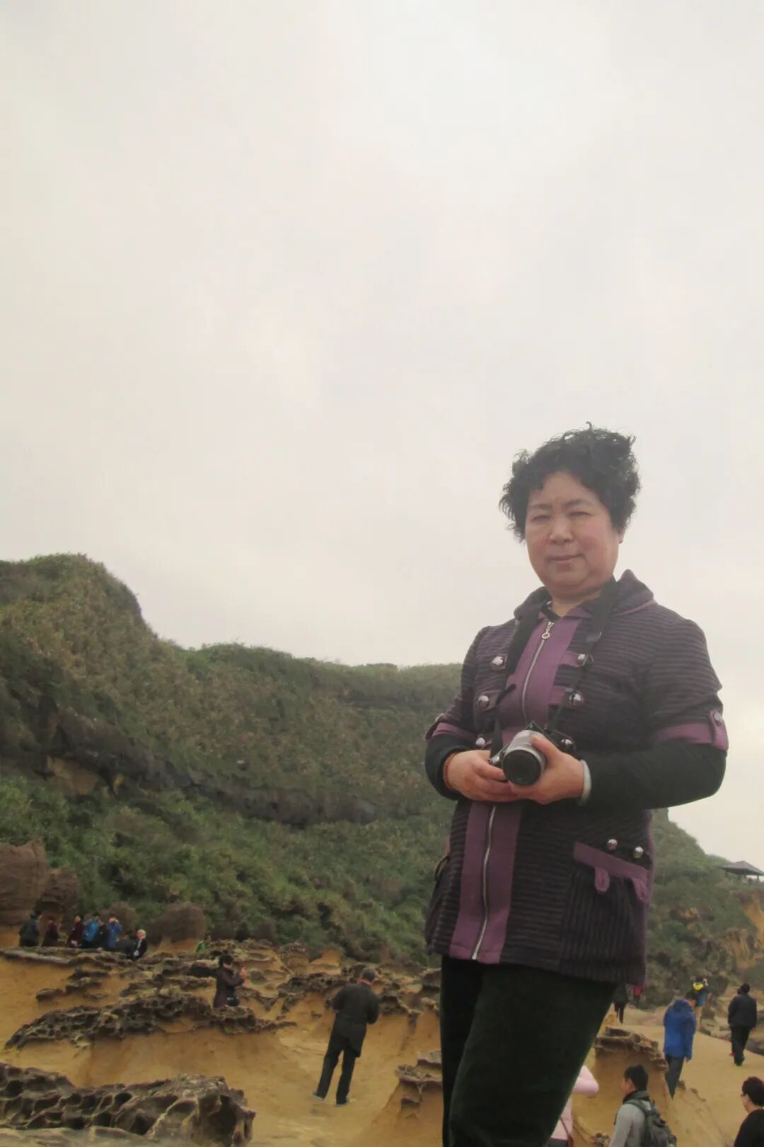 Scenic view of rock formations in Yehliu Geopark Area 2