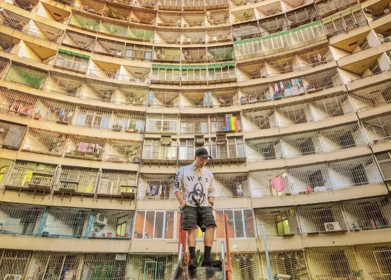 Guomao Community's unique curved apartment buildings