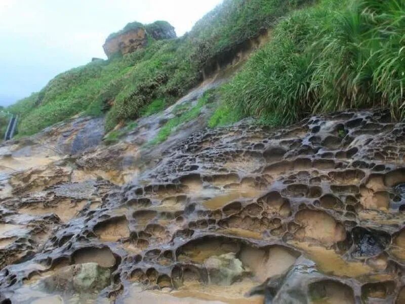Intricate weathering window rock formation