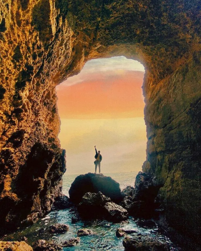 Stunning sea cave in Shoushan, Kaohsiung