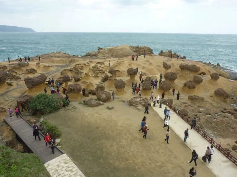 Diverse rock formations in Yehliu Geopark Area 1