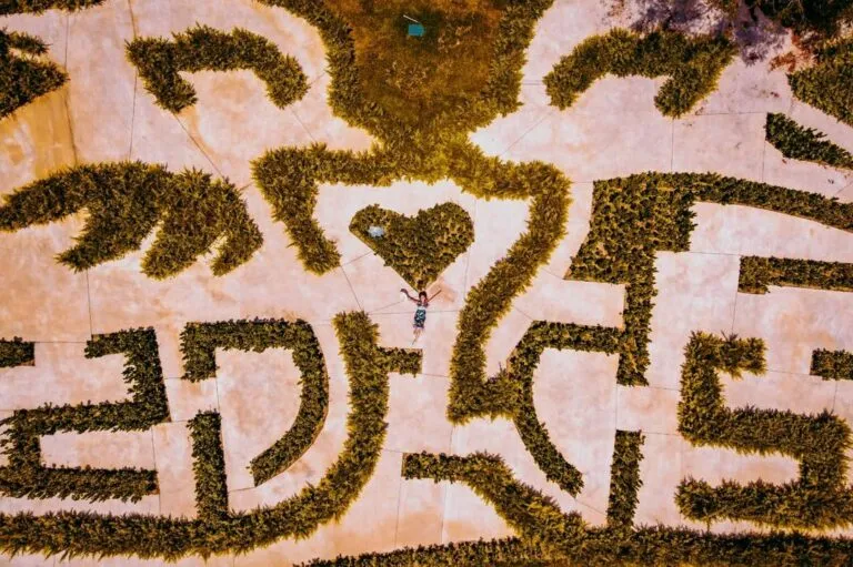 Colorful maze garden at Chengcing Lake