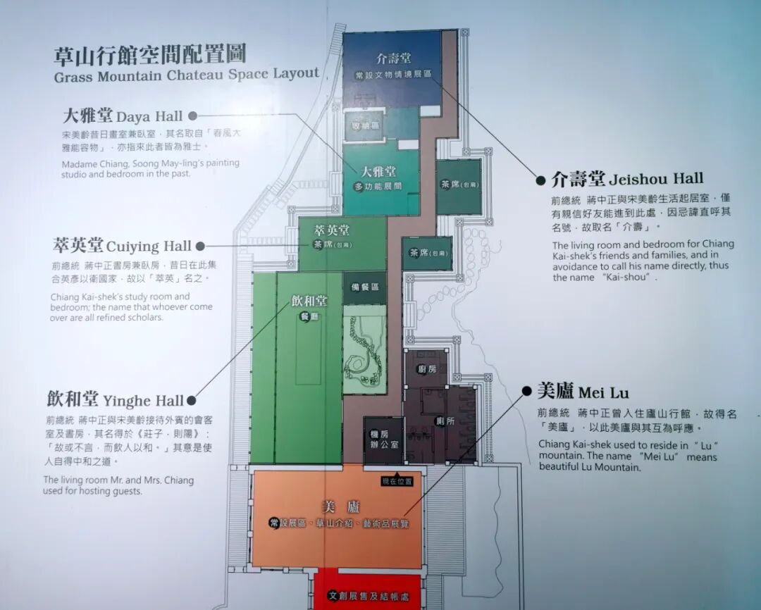 An elegant interior hall at Grass Mountain Chateau, now showcasing captivating art exhibits