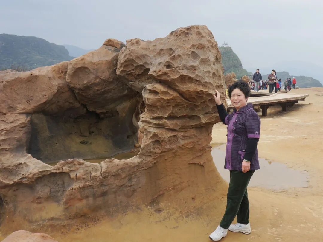 Close-up of unique rock formation