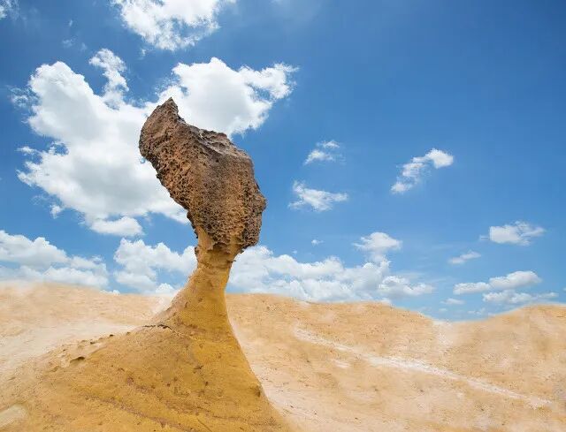 Unique rock formations, including the Queen's Head, at Yehliu Geopark
