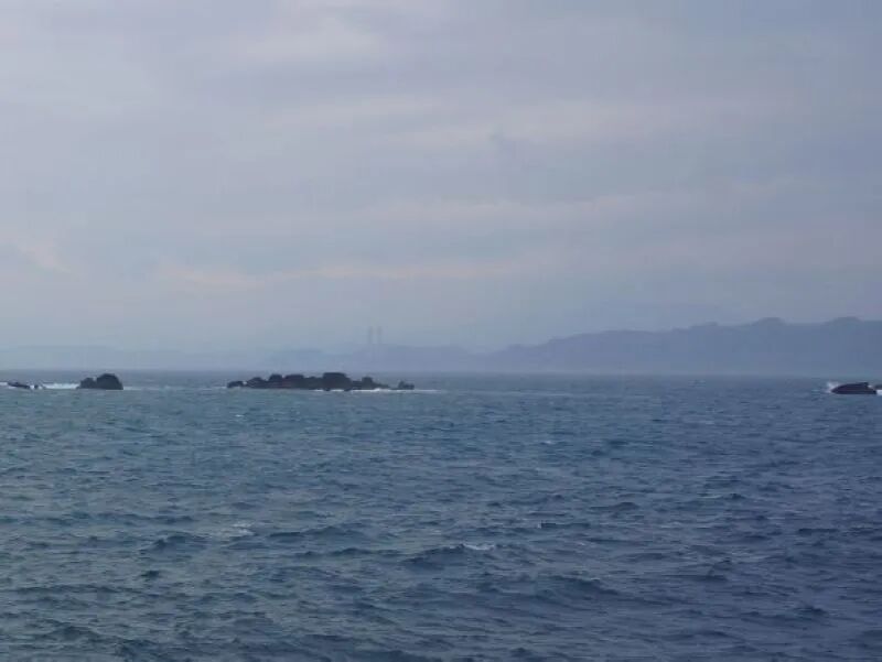 Panoramic view of ocean and Keelung Port from lighthouse