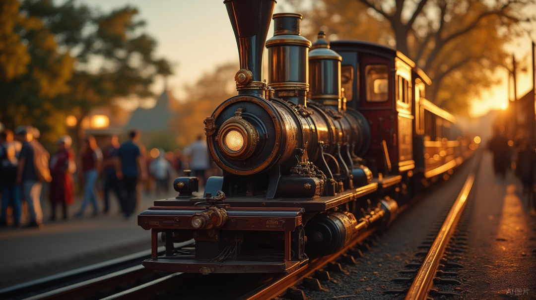 Alishan steam train winding through vibrant fall foliage