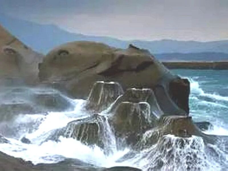 Large Candlestick Rock resembling a bell or carp