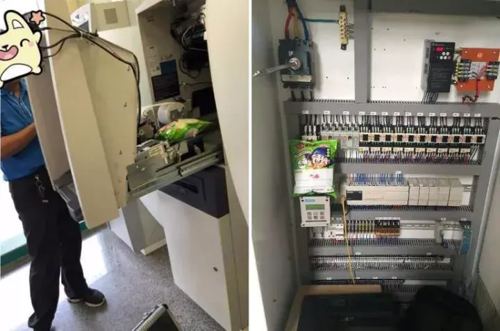 Green-packaged Guai Guai snacks on a server