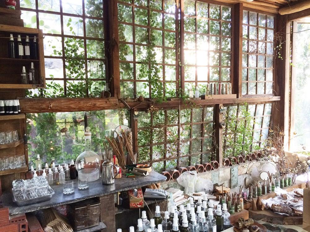 Various seeds displayed in glass jars at Chian-Chi Seed Museum